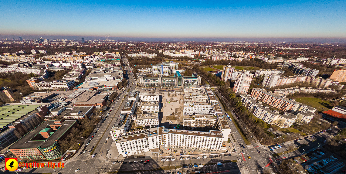 15.02.2023 - Luftbilder Perlach Plaza, Allianz, Wacker, Rentenversicherung, PEP